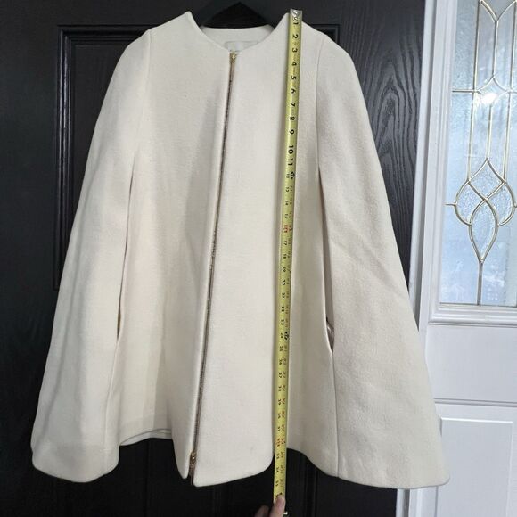 Massimo Dutti Wool Cape Coat Women’s Small Cream - Picture 6 of 7